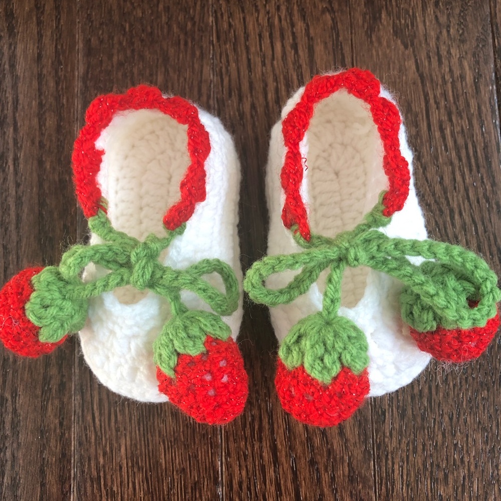 Handmade baby booties